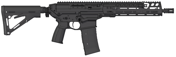 Selbstladebüchse SIG SAUER SG563 LB 12" 5.56 NATO - Schwarz / FDE / Grün, Bild 2